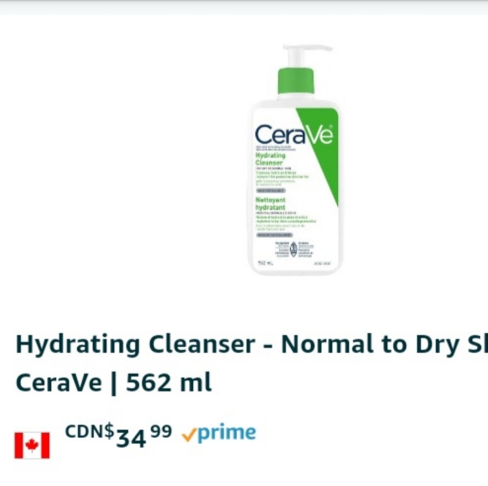CeraVe Large Size Hydrating Cleanser (562 mL)